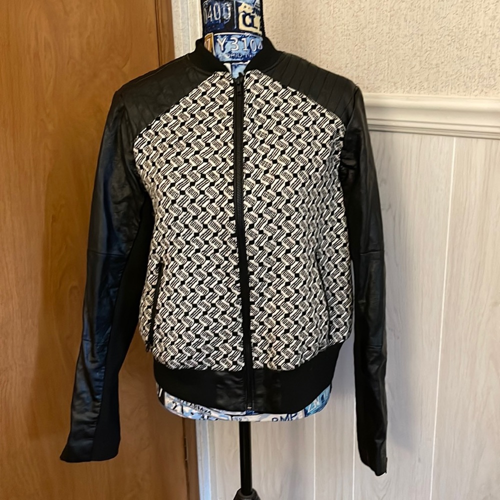 TORRID LARGE JACQUARD KNIT MOTO BOMBER NWOT